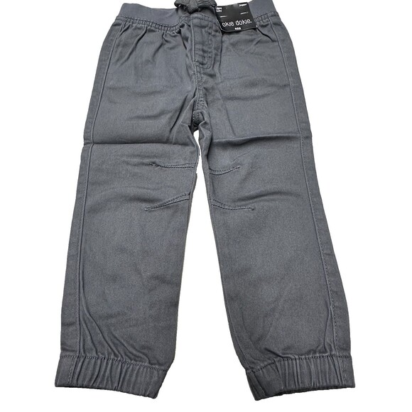 OKIE DOKIE Joggers Baby Boy 18M Charcoal Drawstring Back Pockets Pull-on Pants - Picture 1 of 10